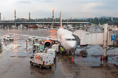 Foto ilustrativa: Avião no pátio do Aeroporto de Guarulhos