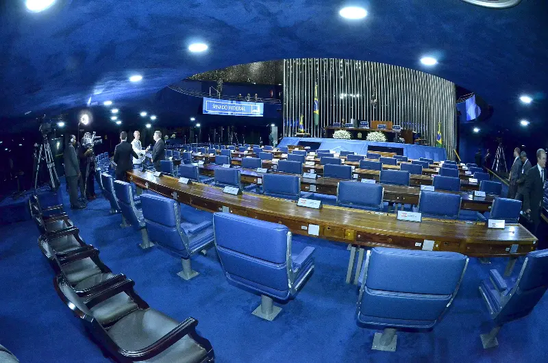 Foto ilustrativa: Plenário do Senado Federal visto do alto