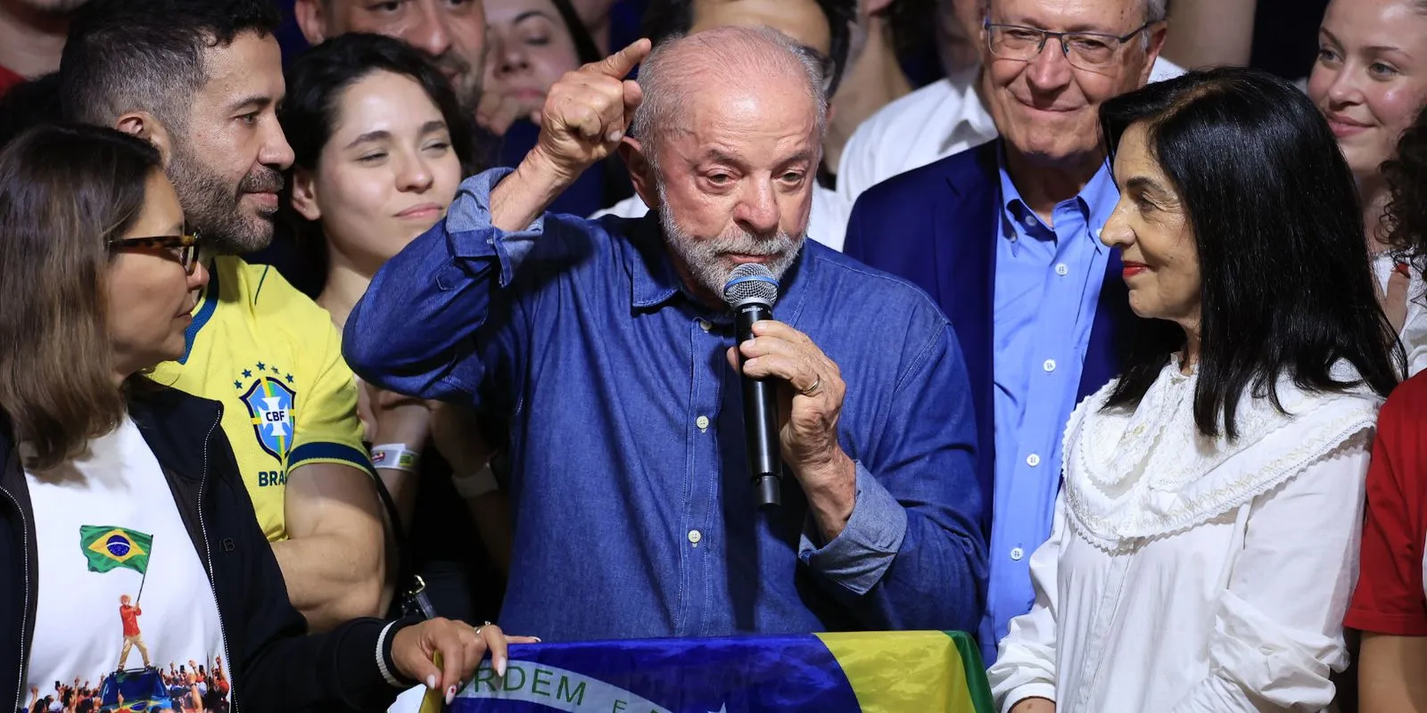 São Paulo (SP), 25/10/2026 - Presidente Luiz Inácio Lula da Silva discursa após vitória nas eleições 2026, no hotel Intercontinental. Foto: Paulo Pinto/Agencia Brasil