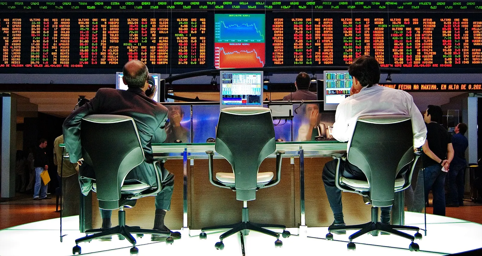 A Bolsa de Valores de São Paulo (Bovespa).